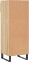 vidaXL - Schoenenkast - 40x36x105 - cm - bewerkt - hout - sonoma - eikenkleurig