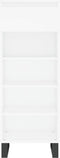 vidaXL - Schoenenkast - 40x36x105 - cm - bewerkt - hout - wit