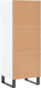 vidaXL - Schoenenkast - 40x36x105 - cm - bewerkt - hout - wit