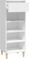 vidaXL - Schoenenkast - 40x36x105 - cm - bewerkt - hout - wit