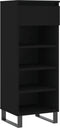 vidaXL - Schoenenkast - 40x36x105 - cm - bewerkt - hout - zwart