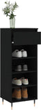 vidaXL - Schoenenkast - 40x36x105 - cm - bewerkt - hout - zwart