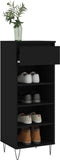 vidaXL - Schoenenkast - 40x36x105 - cm - bewerkt - hout - zwart