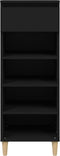 vidaXL - Schoenenkast - 40x36x105 - cm - bewerkt - hout - zwart