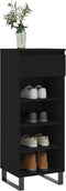 vidaXL - Schoenenkast - 40x36x105 - cm - bewerkt - hout - zwart