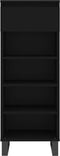 vidaXL - Schoenenkast - 40x36x105 - cm - bewerkt - hout - zwart