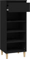 vidaXL - Schoenenkast - 40x36x105 - cm - bewerkt - hout - zwart