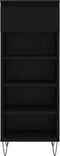 vidaXL - Schoenenkast - 40x36x105 - cm - bewerkt - hout - zwart