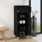 vidaXL - Schoenenkast - 40x36x105 - cm - bewerkt - hout - zwart
