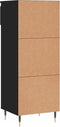 vidaXL - Schoenenkast - 40x36x105 - cm - bewerkt - hout - zwart