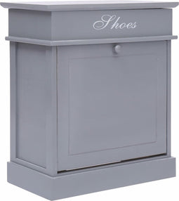 vidaXL - Schoenenkast - 50x28x58 - cm - paulowniahout - grijs