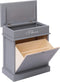vidaXL - Schoenenkast - 50x28x58 - cm - paulowniahout - grijs