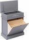vidaXL - Schoenenkast - 50x28x58 - cm - paulowniahout - grijs