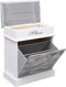 vidaXL - Schoenenkast - 50x28x58 - cm - paulowniahout - grijs