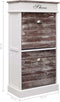 vidaXL - Schoenenkast - 50x28x58 - cm - paulowniahout - wit