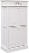 vidaXL - Schoenenkast - 50x28x58 - cm - paulowniahout - wit