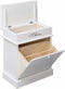 vidaXL - Schoenenkast - 50x28x58 - cm - paulowniahout - wit