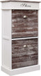 vidaXL - Schoenenkast - 50x28x58 - cm - paulowniahout - wit