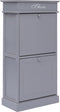 vidaXL - Schoenenkast - 50x28x98 - cm - paulowniahout - grijs