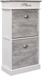 vidaXL - Schoenenkast - 50x28x98 - cm - paulowniahout - grijs