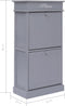 vidaXL - Schoenenkast - 50x28x98 - cm - paulowniahout - grijs