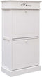 vidaXL - Schoenenkast - 50x28x98 - cm - paulowniahout - wit