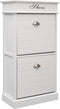 vidaXL - Schoenenkast - 50x28x98 - cm - paulowniahout - wit