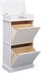 vidaXL - Schoenenkast - 50x28x98 - cm - paulowniahout - wit