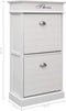 vidaXL - Schoenenkast - 50x28x98 - cm - paulowniahout - wit