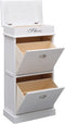vidaXL - Schoenenkast - 50x28x98 - cm - paulowniahout - wit