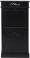 vidaXL - Schoenenkast - 50x28x98 - cm - paulowniahout - zwart