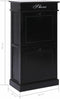 vidaXL - Schoenenkast - 50x28x98 - cm - paulowniahout - zwart