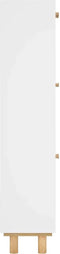 vidaXL - Schoenenkast - 52x25x115 - cm - bewerkt - hout - en - natuurlijk - rattan - wit