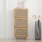 vidaXL - Schoenenkast - 52x25x115cm - bewerkt - hout - & - natuurlijk - rattan - bruin