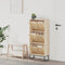 vidaXL - Schoenenkast - 52x25x120 - cm - bewerkt - hout