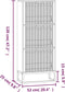 vidaXL - Schoenenkast - 52x25x120 - cm - bewerkt - hout