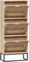 vidaXL - Schoenenkast - 52x25x120 - cm - bewerkt - hout