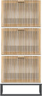 vidaXL - Schoenenkast - 52x25x120 - cm - bewerkt - hout - wit