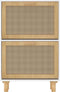vidaXL - Schoenenkast - 52x25x80 - cm - bewerkt - hout - en - rattan - zwart