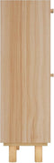 vidaXL - Schoenenkast - 52x25x80 - cm - bewerkt - hout - & - natuurlijk - rattan - bruin