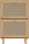 vidaXL - Schoenenkast - 52x25x80 - cm - bewerkt - hout - & - natuurlijk - rattan - bruin