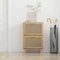 vidaXL - Schoenenkast - 52x25x80 - cm - bewerkt - hout - & - natuurlijk - rattan - bruin