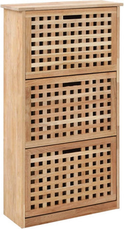 vidaXL - Schoenenkast - 55x20x104 - cm - massief - walnotenhout