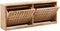 vidaXL - Schoenenkast - 55x20x104 - cm - massief - walnotenhout