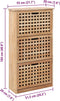 vidaXL - Schoenenkast - 55x20x104 - cm - massief - walnotenhout