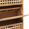 vidaXL - Schoenenkast - 55x20x104 - cm - massief - walnotenhout