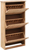 vidaXL - Schoenenkast - 55x20x104 - cm - massief - walnotenhout