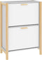 vidaXL - Schoenenkast - 57,5x33x80 - cm - bewerkt - hout - wit