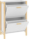 vidaXL - Schoenenkast - 57,5x33x80 - cm - bewerkt - hout - wit