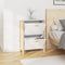 vidaXL - Schoenenkast - 57,5x33x80 - cm - bewerkt - hout - wit